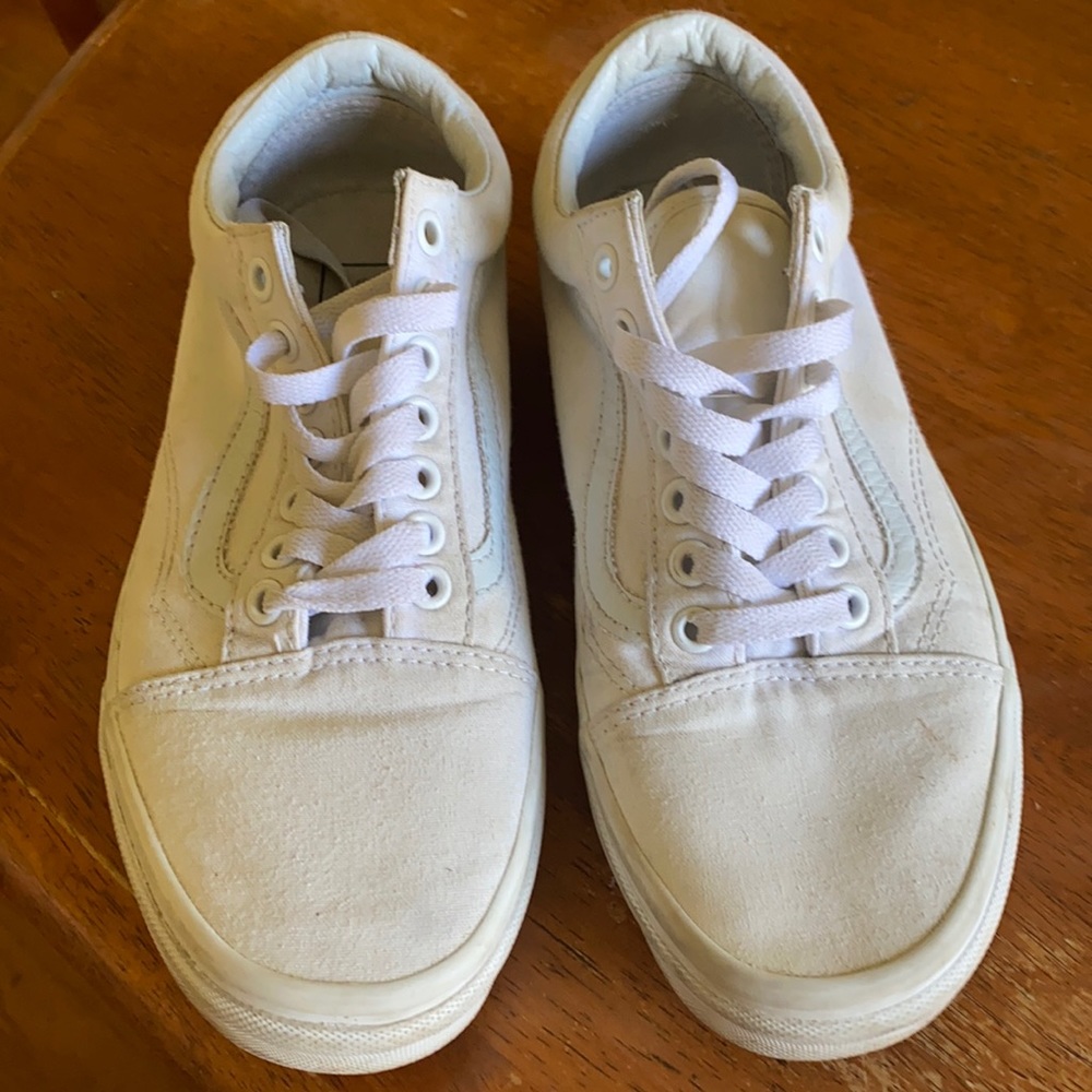 White Old Skool Vans